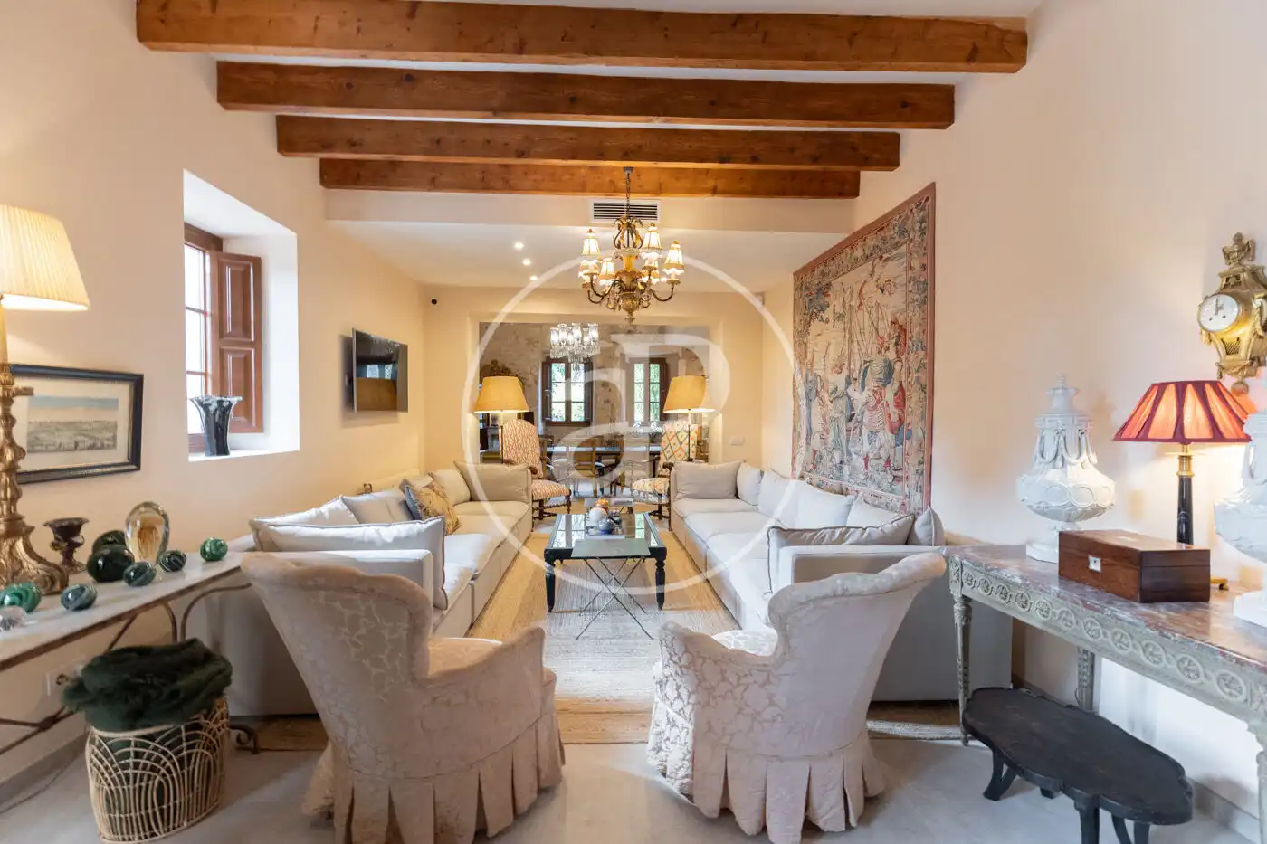 Living room of Houses for rent in Llucmajor  with Air Conditioner, Heating and Private garden