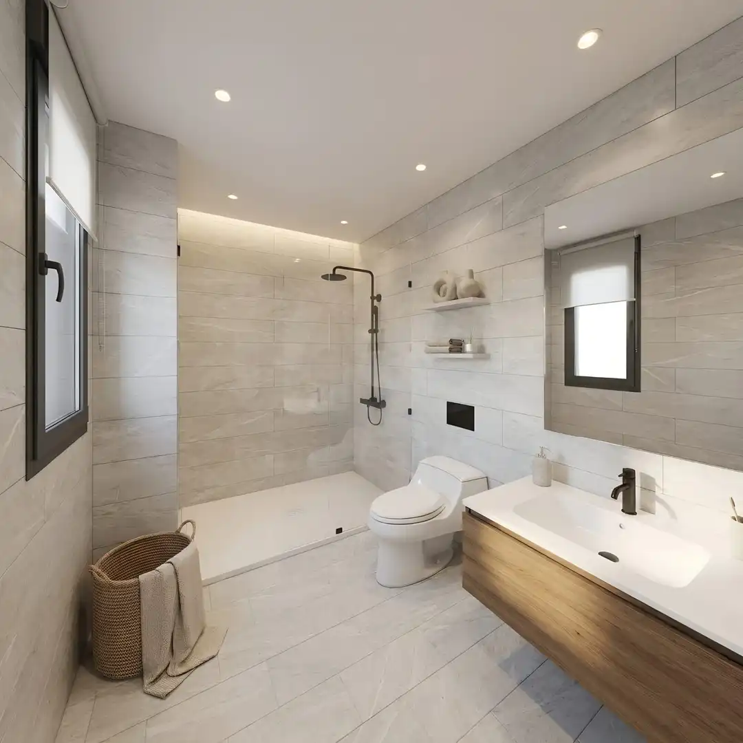 Baño de Casa o chalet en venta en Vilanova i la Geltrú con Aire acondicionado, Calefacción y Terraza