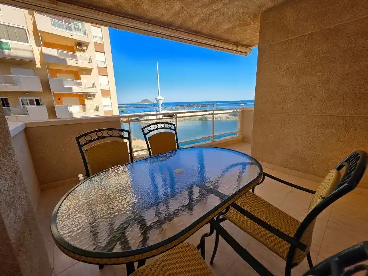 Terraza de Apartamento en venta en La Manga del Mar Menor con Terraza, Amueblado y Balcón