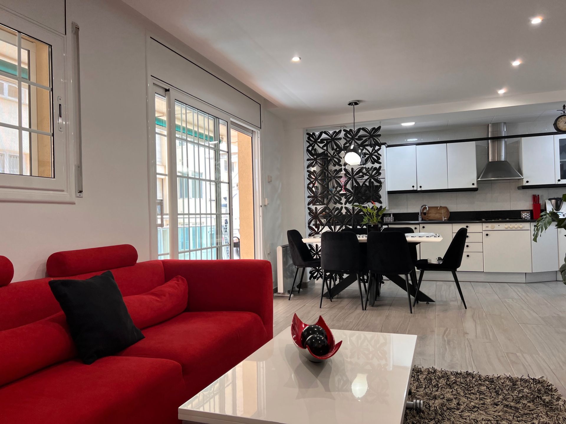 Wohnzimmer von Wohnung zum verkauf in Malgrat de Mar mit Klimaanlage, Heizung und Ofen