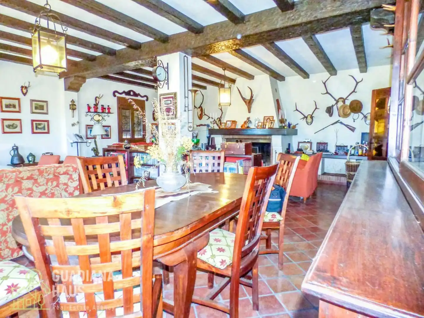 Dining room of Country homes for sale in San Silvestre de Guzmán  with Private garden and Terrace