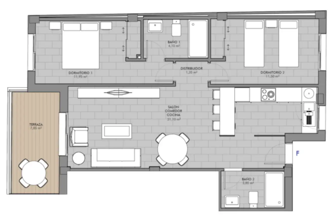 Apartamento con piscina en alquiler en Los Narejos - Punta Calera, imagen 34
