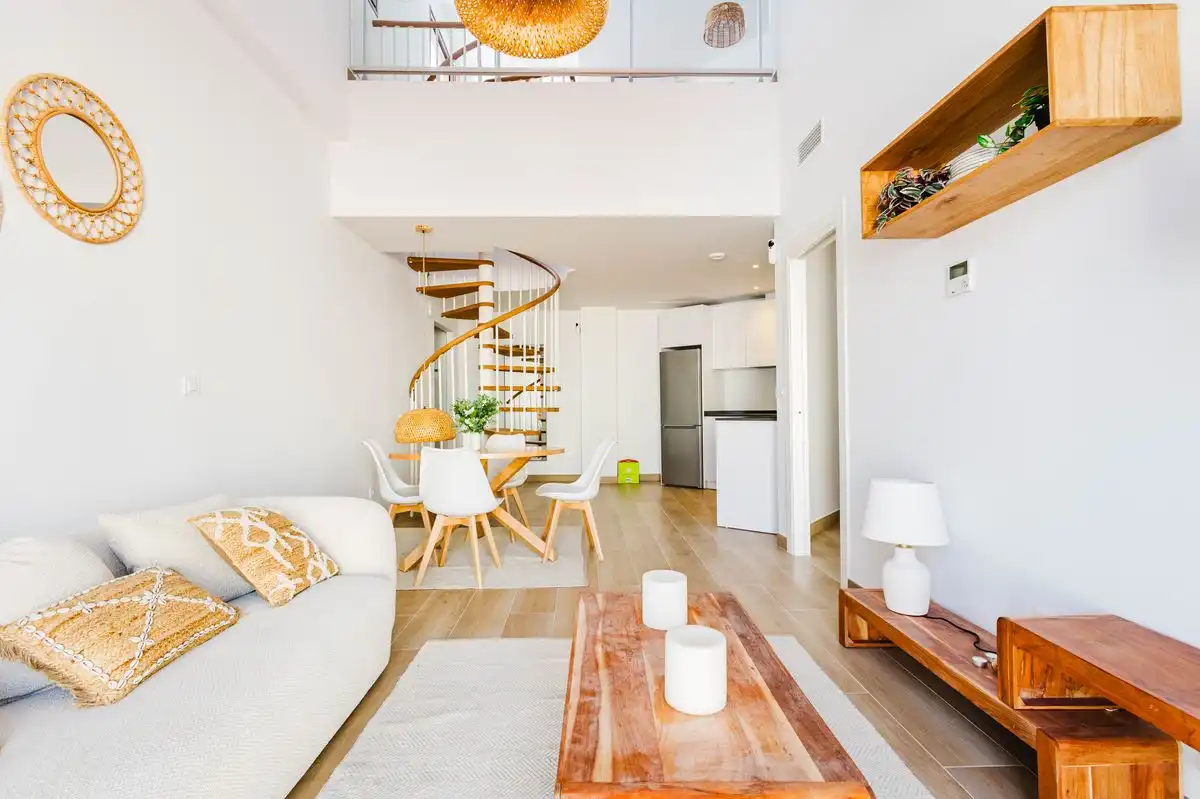 Wohnzimmer von Maisonette zum Verkauf in Málaga mit Klimaanlage, Heizung und Terrasse