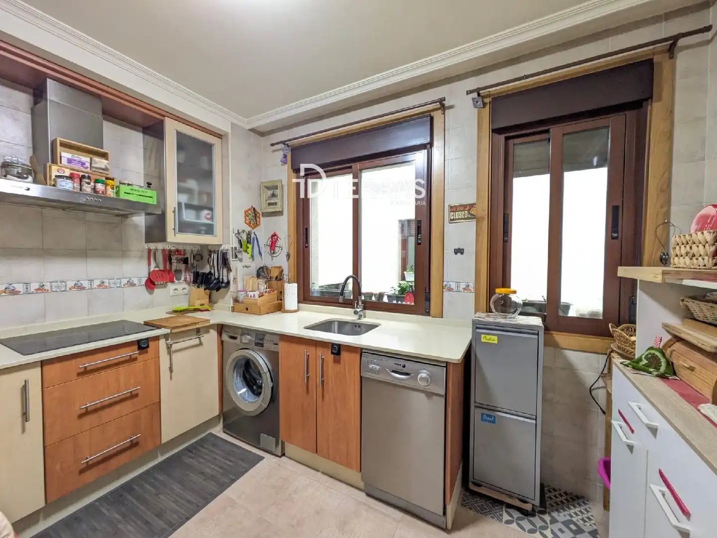 Cocina de Piso en venta en Campo Lameiro con Calefacción, Trastero y Amueblado
