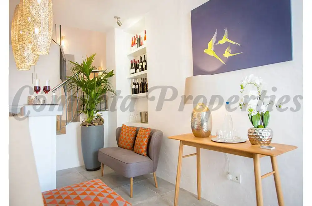 Sala de estar de Casa o chalet en venta en Cómpeta con Aire acondicionado, Terraza y Amueblado