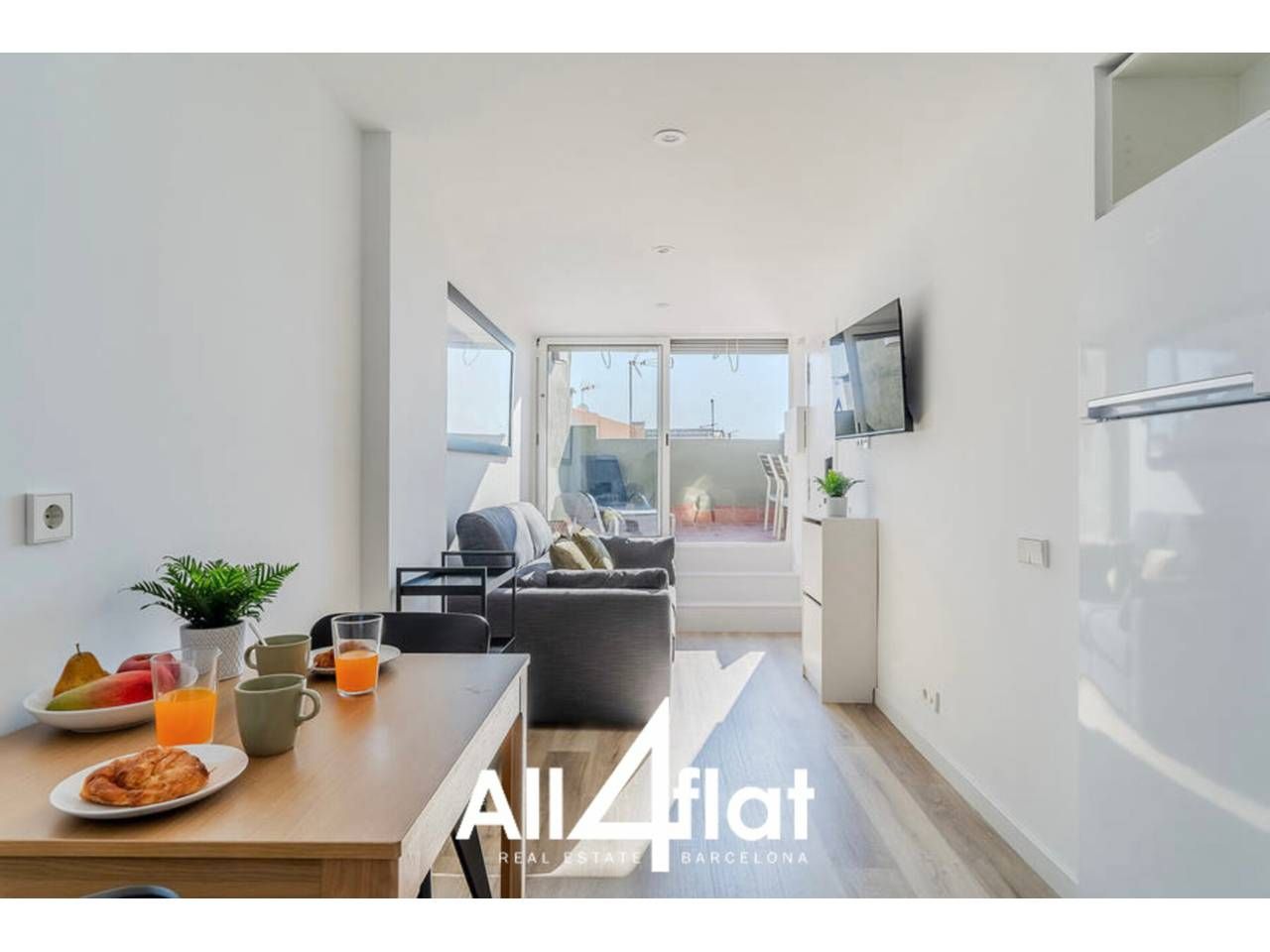 Balcony of Attic to rent in  Barcelona Capital  with Air Conditioner, Parquet flooring and Terrace