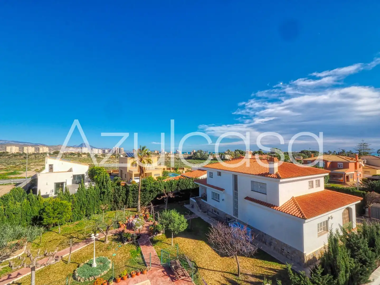 Jardín de Casa o chalet en venta en Sant Joan d'Alacant con Aire acondicionado, Terraza y Piscina