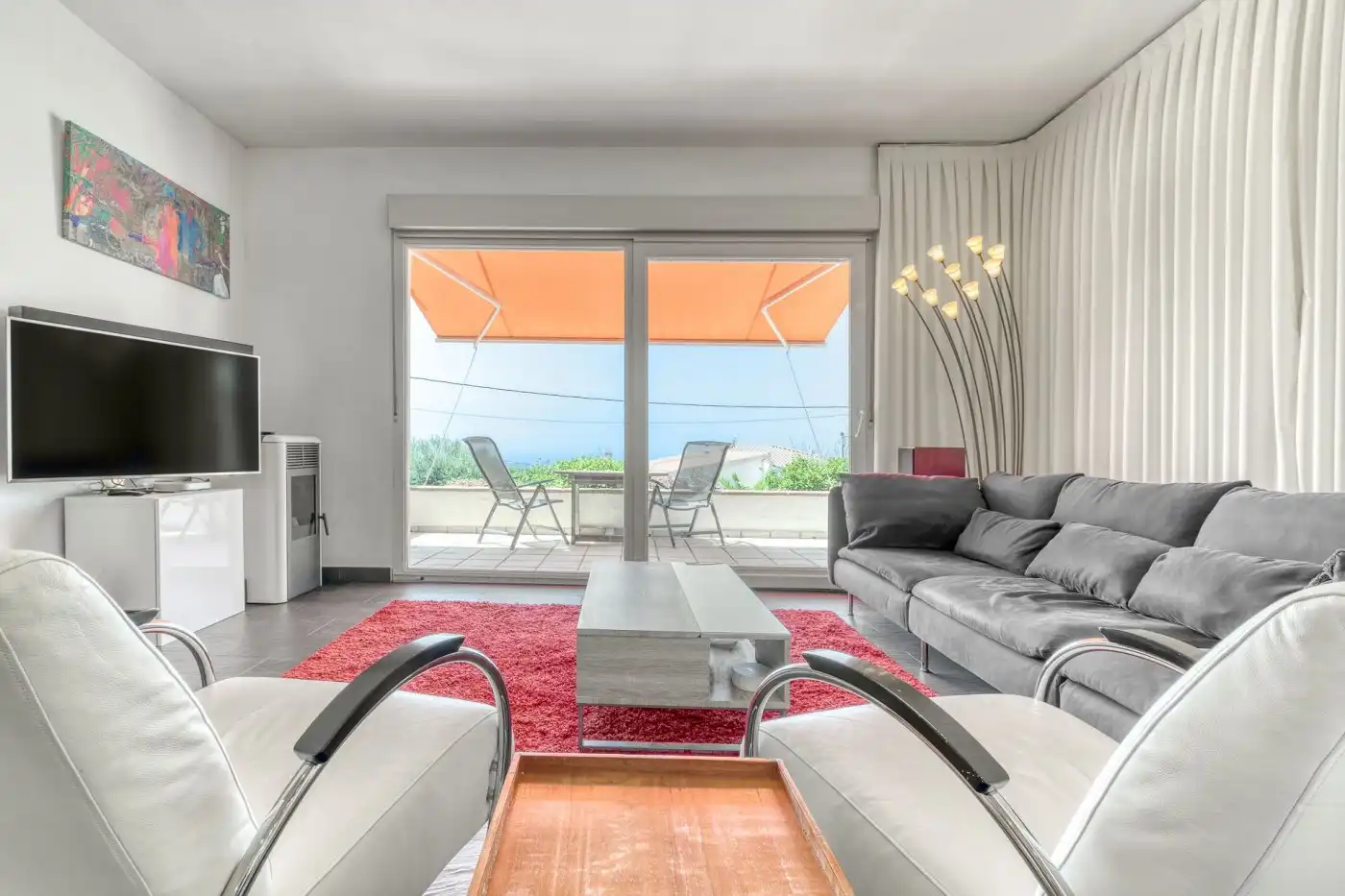 Sala d'estar de Casa o xalet en venda en Roses amb Aire condicionat, Calefacció i Jardí privat