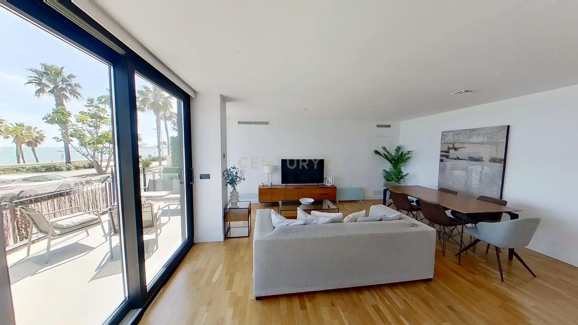 Sala de estar de Apartamento de alquiler en Málaga con Aire acondicionado, Lavadora y Microondas
