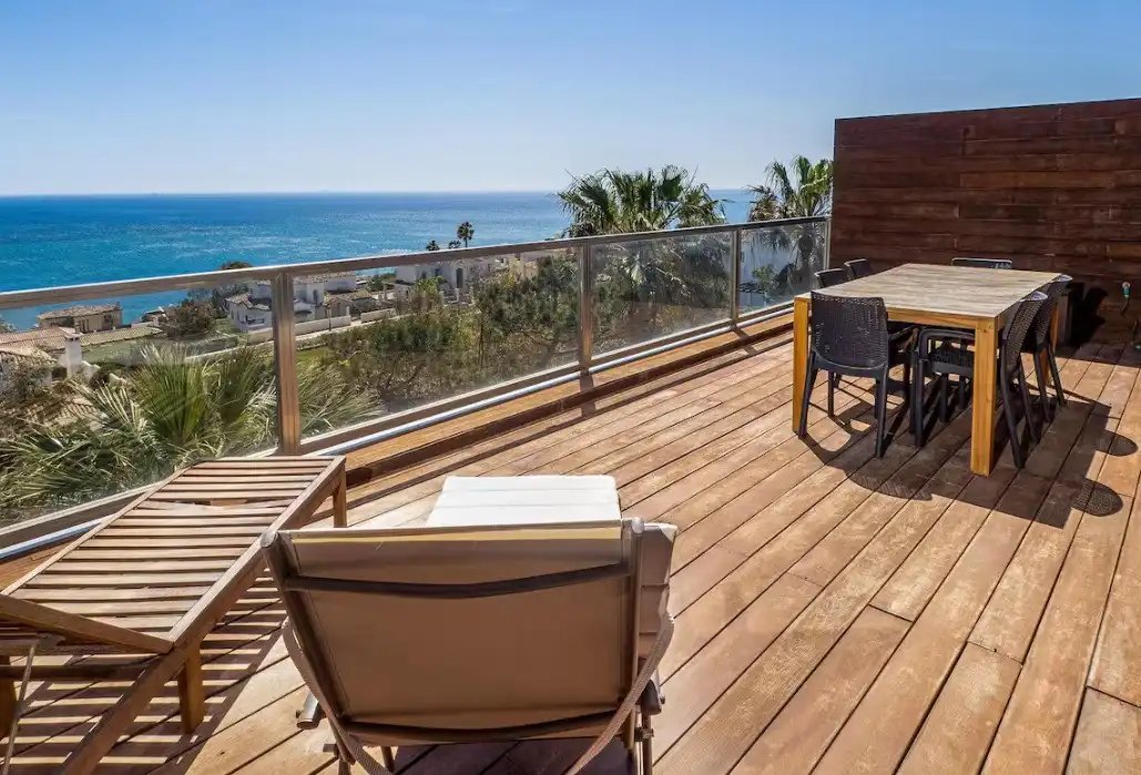 Terrasse von Dachboden zum Verkauf in Manilva mit Klimaanlage, Heizung und Terrasse