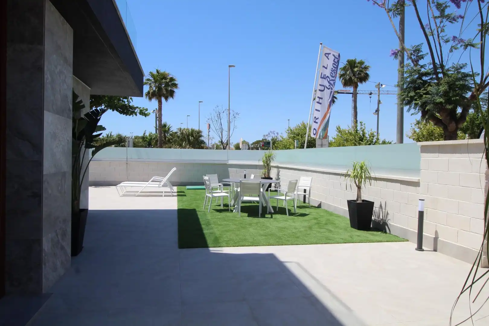Terraza de Casa adosada en venta en Pilar de la Horadada con Jardín privado, Piscina y Amueblado