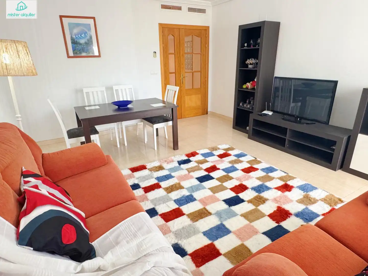 Sala de estar de Apartamento de alquiler en El Campello con Aire acondicionado, Jardín privado y Terraza