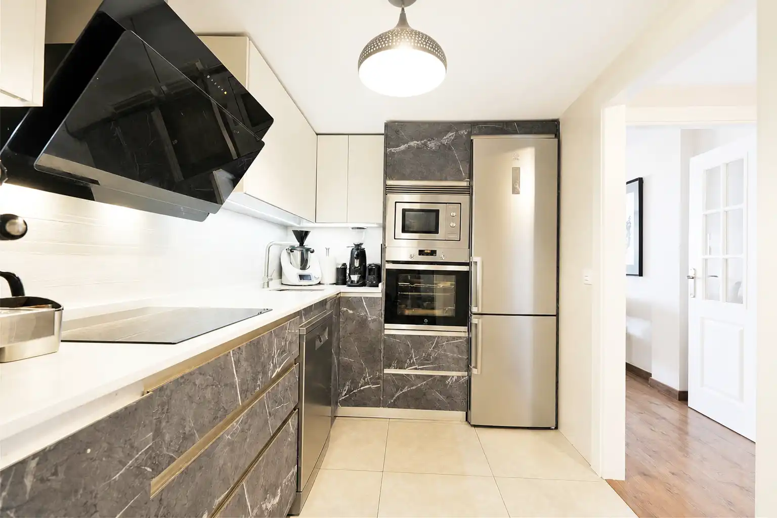 Cocina de Apartamento en venta en Mijas con Aire acondicionado, Parquet y Terraza