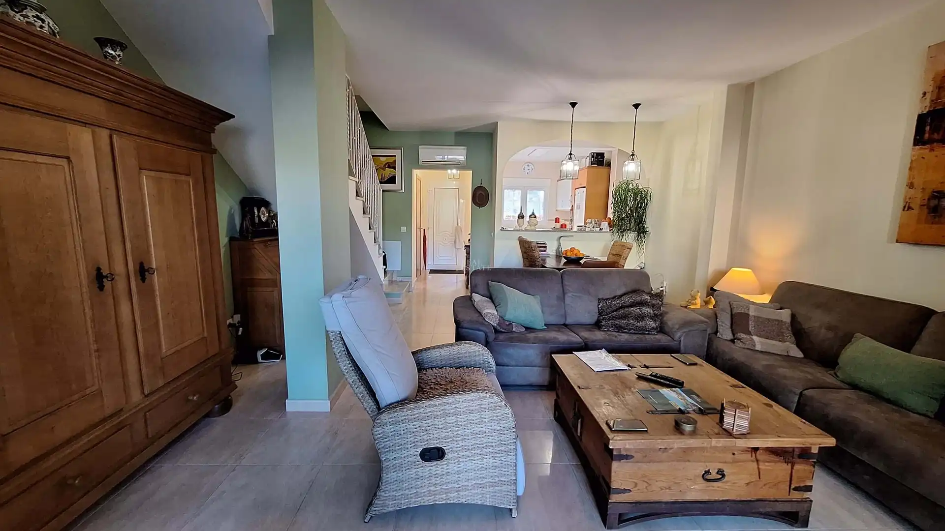 Living room of Detached homes for sale in El Ràfol d'Almúnia  with Air Conditioner, Terrace and Swimming Pool