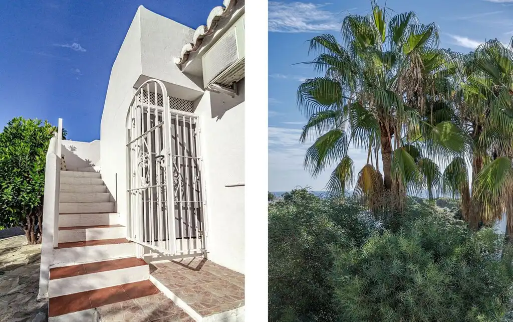 Vista exterior de Casa o xalet en venda en Mijas amb Aire condicionat, Jardí privat i Terrassa
