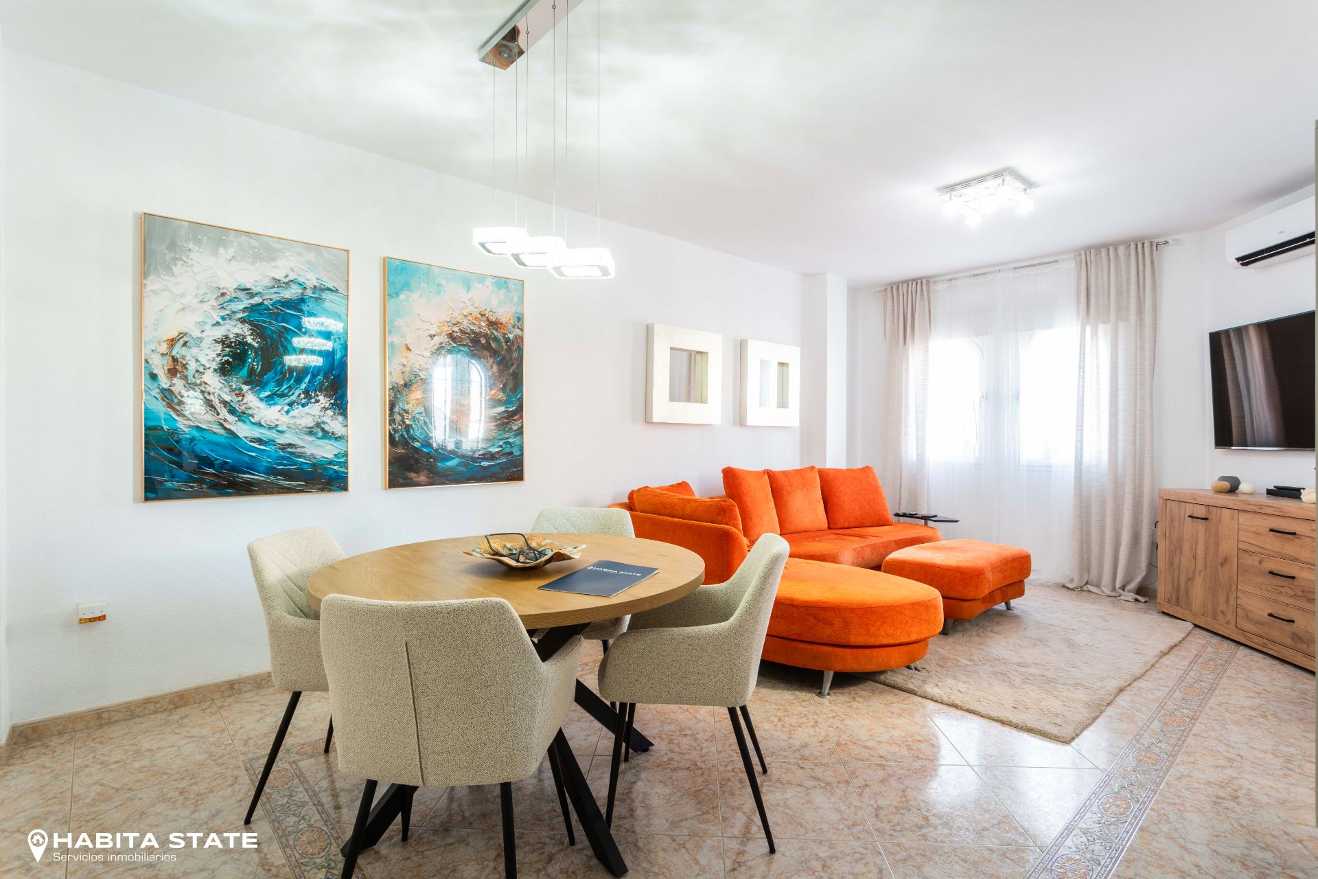 Living room of Single-family semi-detached for sale in Huércal de Almería  with Air Conditioner and Terrace