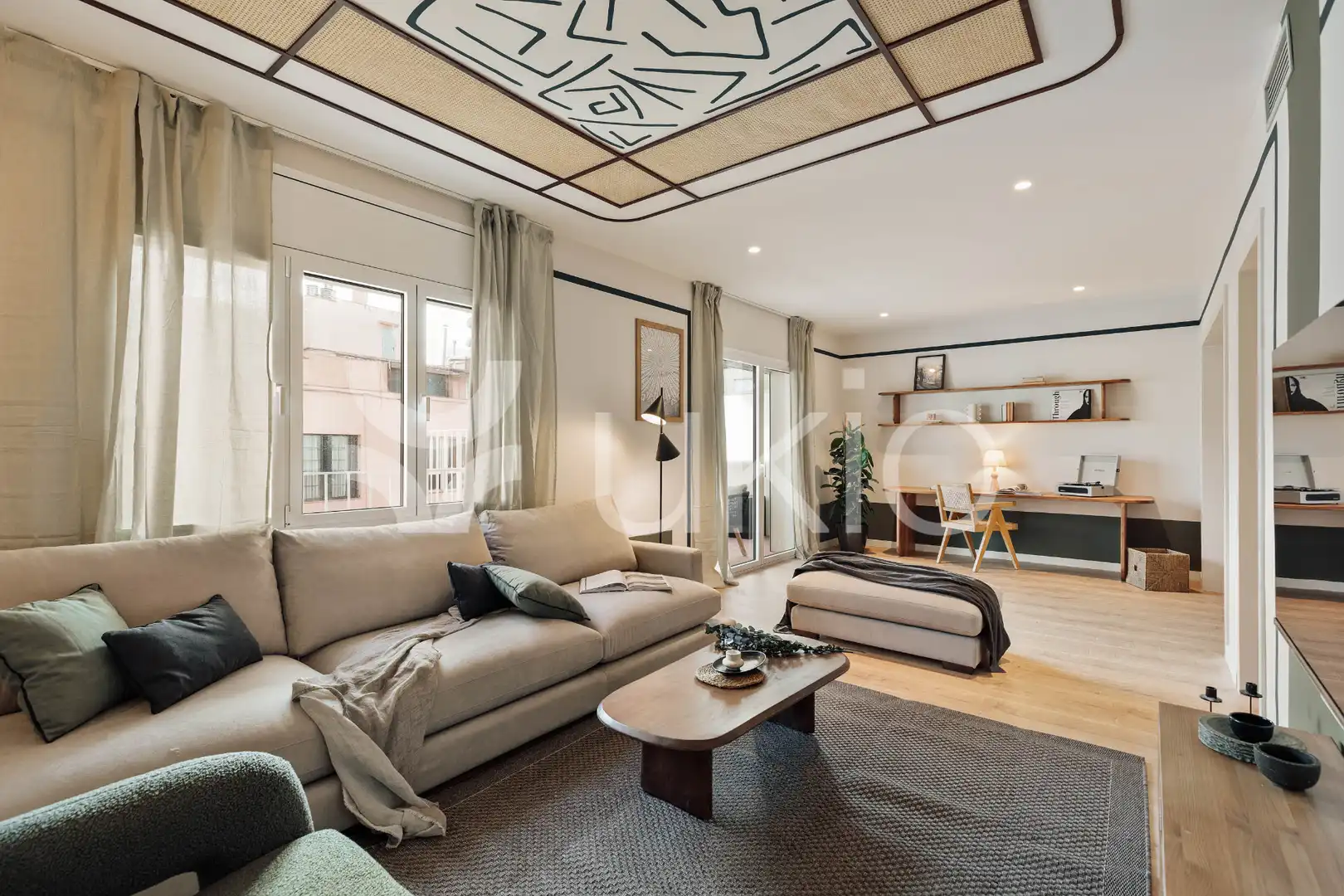 Living room of Apartments for rent in Barcelona  with Air Conditioner, Heating and Terrace