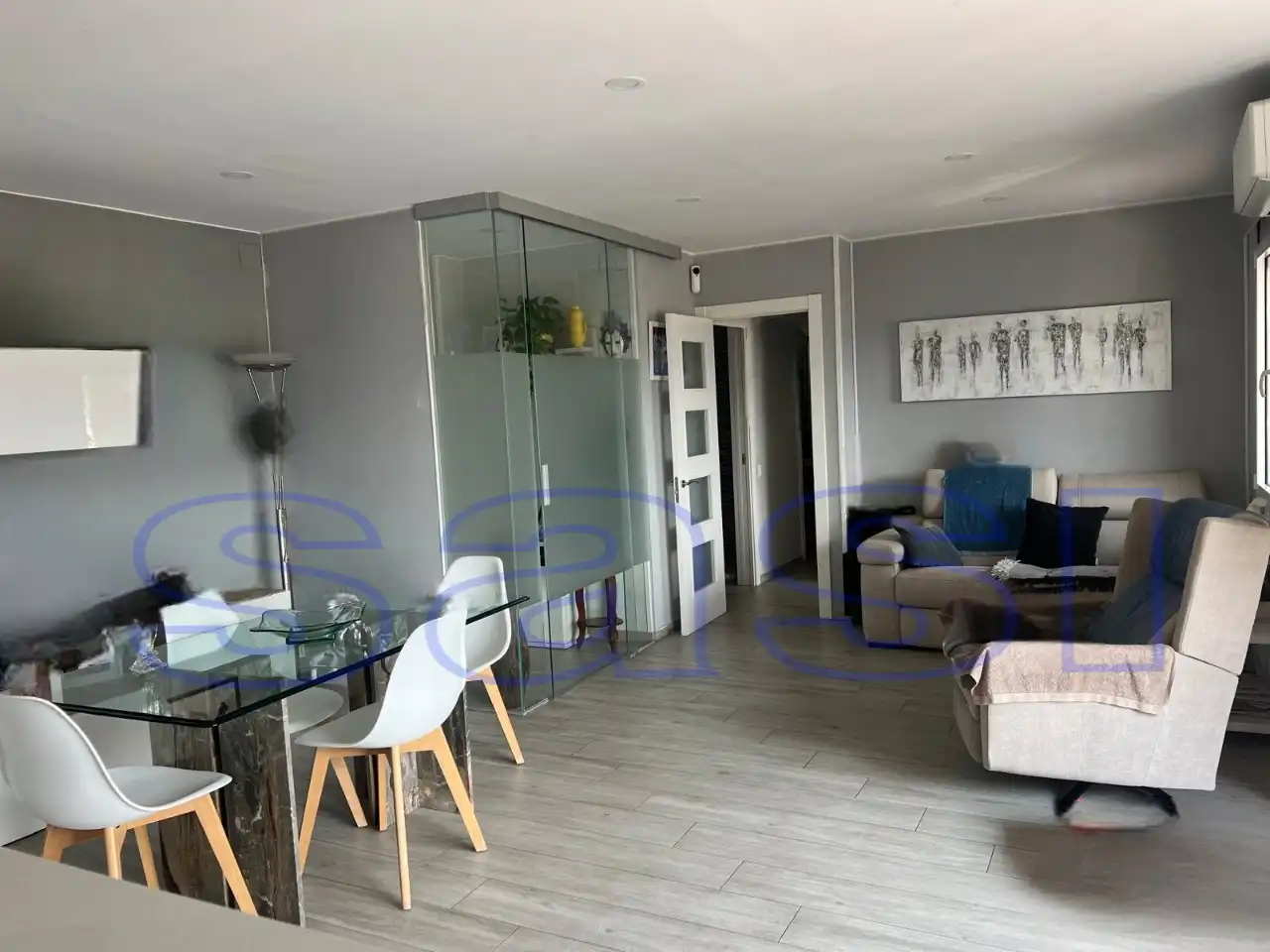 Sala de estar de Piso en venta en Mollet del Vallès con Aire acondicionado, Calefacción y Parquet