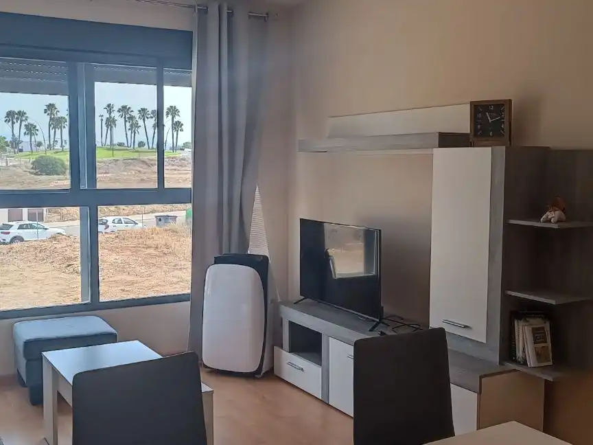 Sala d'estar de Pis de lloguer en La Pobla de Vallbona amb Parquet, Moblat i Forn