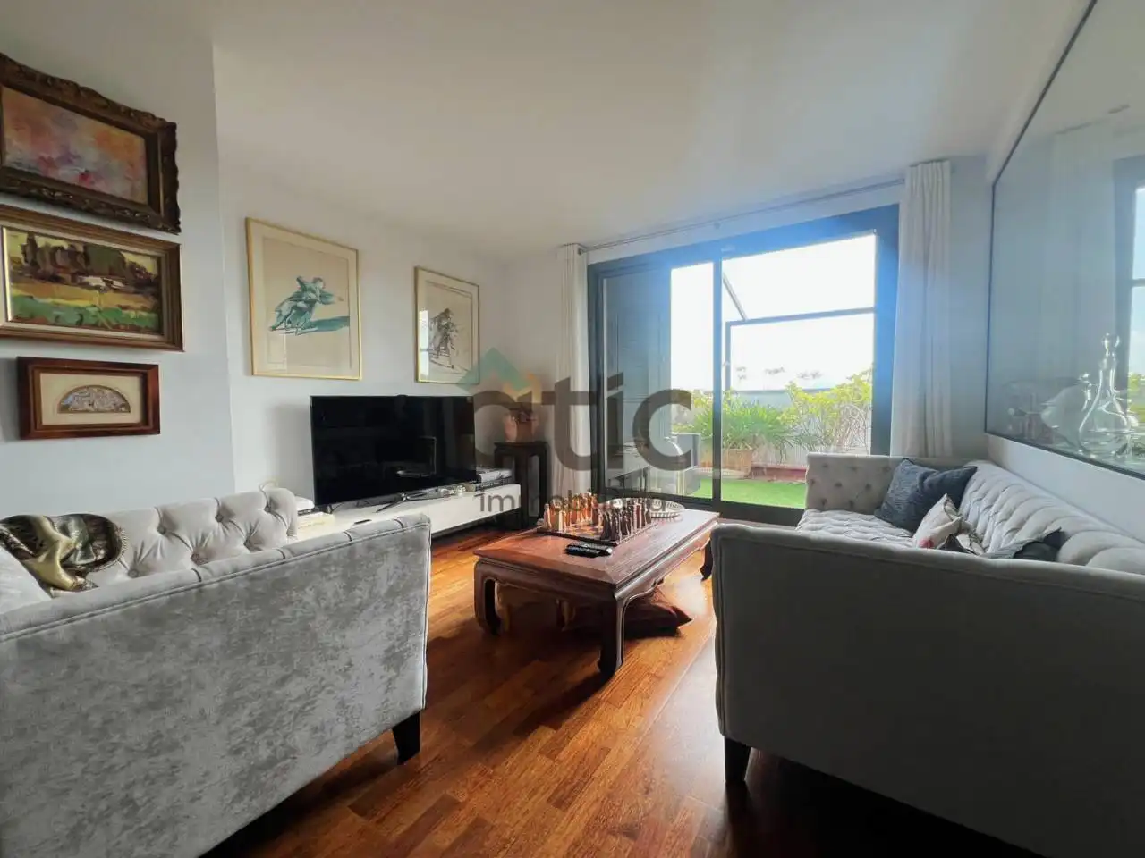 Sala de estar de Ático en venta en Manresa con Parquet, Terraza y Trastero