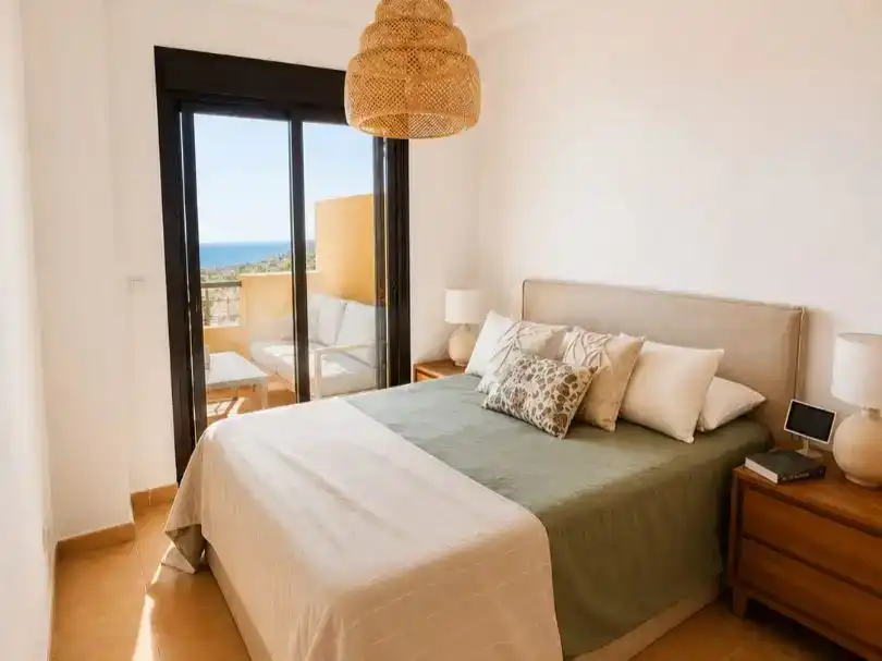 Schlafzimmer von Wohnungen zur Miete in Águilas mit Klimaanlage und Schwimmbad