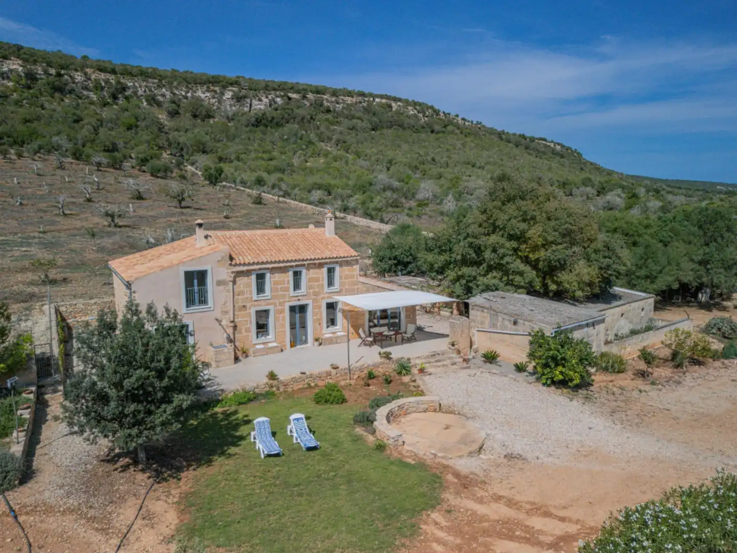 Außenansicht von Country house zur Miete in Manacor mit Klimaanlage, Heizung und Privatgarten