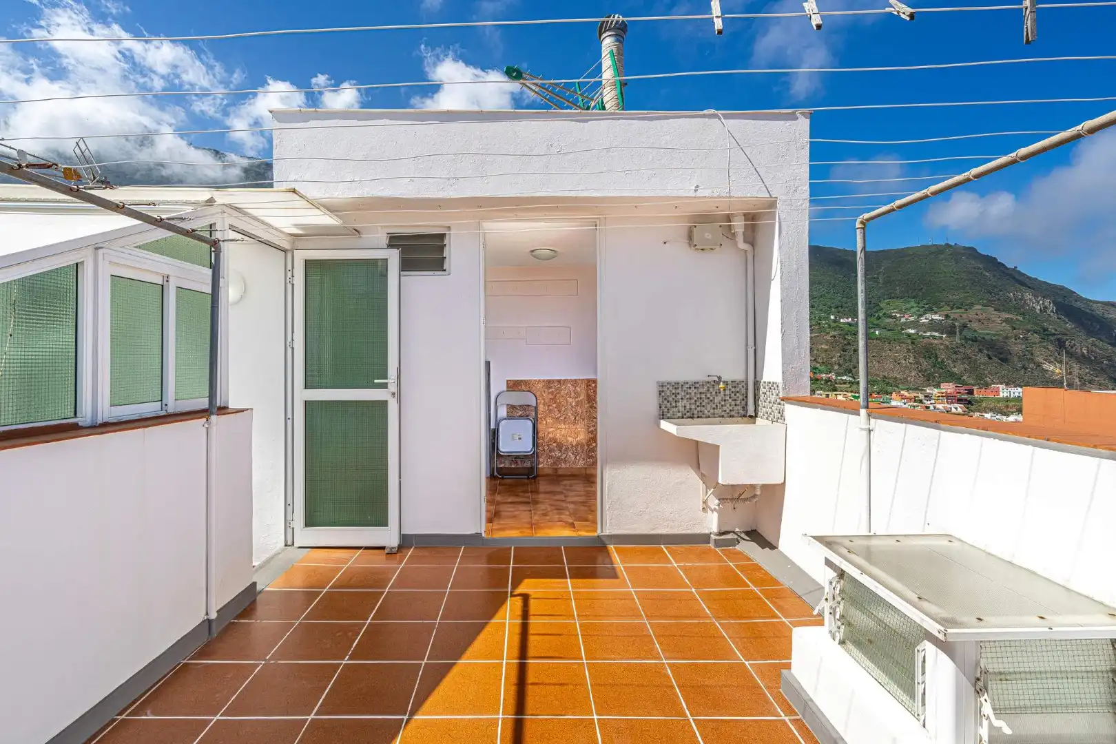 Terrasse von Einfamilien-Reihenhaus zur Miete in Los Realejos pueblo