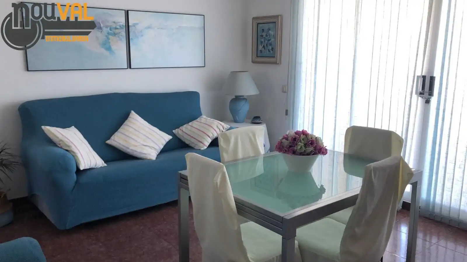 Sala de estar de Casa adosada de alquiler en Cullera con Terraza, Amueblado y Balcón