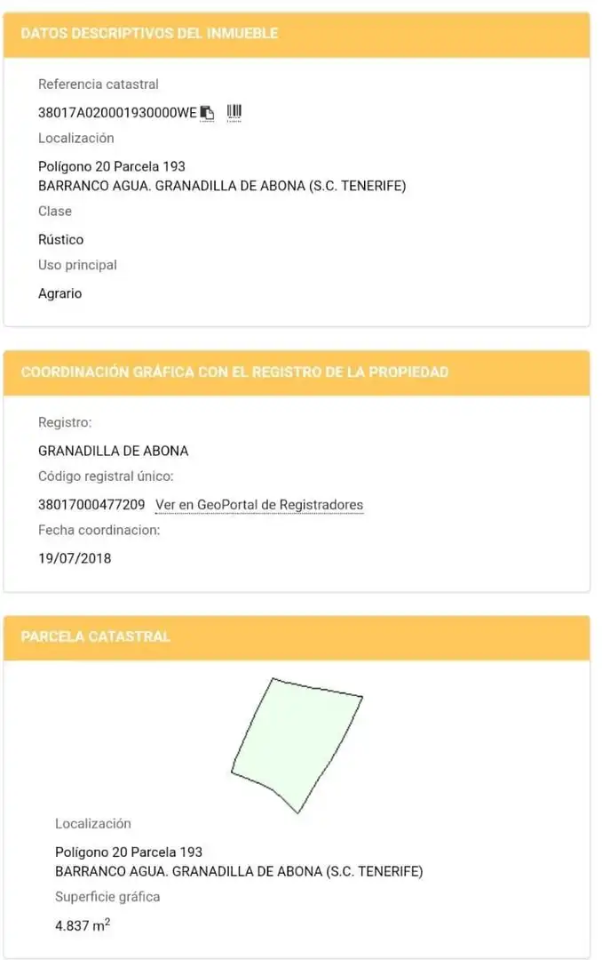 Jardín de Finca rústica en venta en Granadilla de Abona