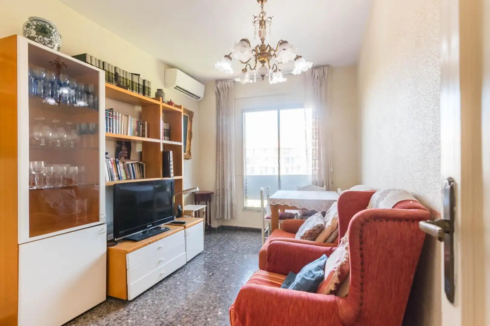 Sala d'estar de Pis en venda en Murcia amb Aire condicionat i Terrassa