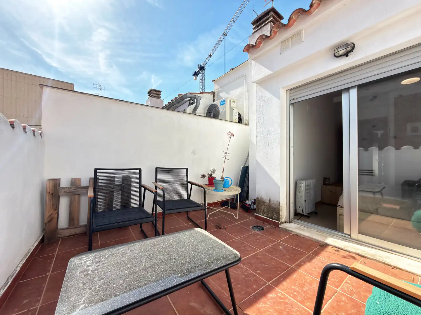 Terrasse von Dachboden zum Verkauf in Castellón de la Plana / Castelló de la Plana mit Terrasse, Möbliert und Ofen