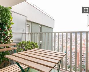 Balcony of Flat to rent in  Barcelona Capital  with Air Conditioner, Heating and Furnished