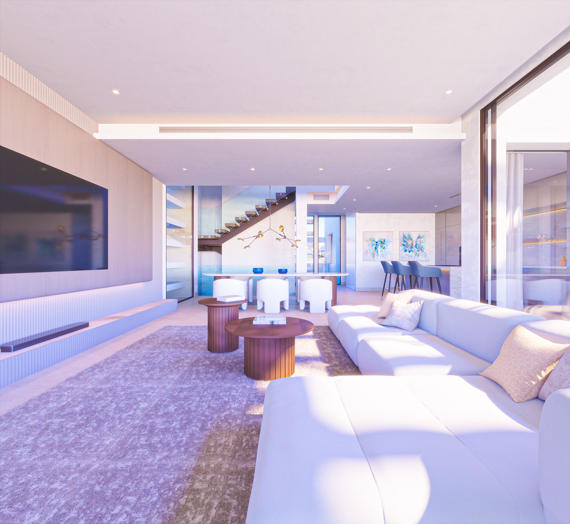 Sala d'estar de Casa o xalet en venda en Estepona amb Aire condicionat, Terrassa i Piscina