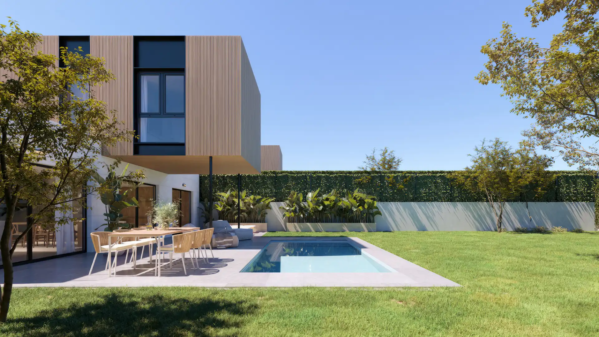 Terrassa de Casa o xalet en venda en Sanxenxo amb Calefacció, Jardí privat i Terrassa