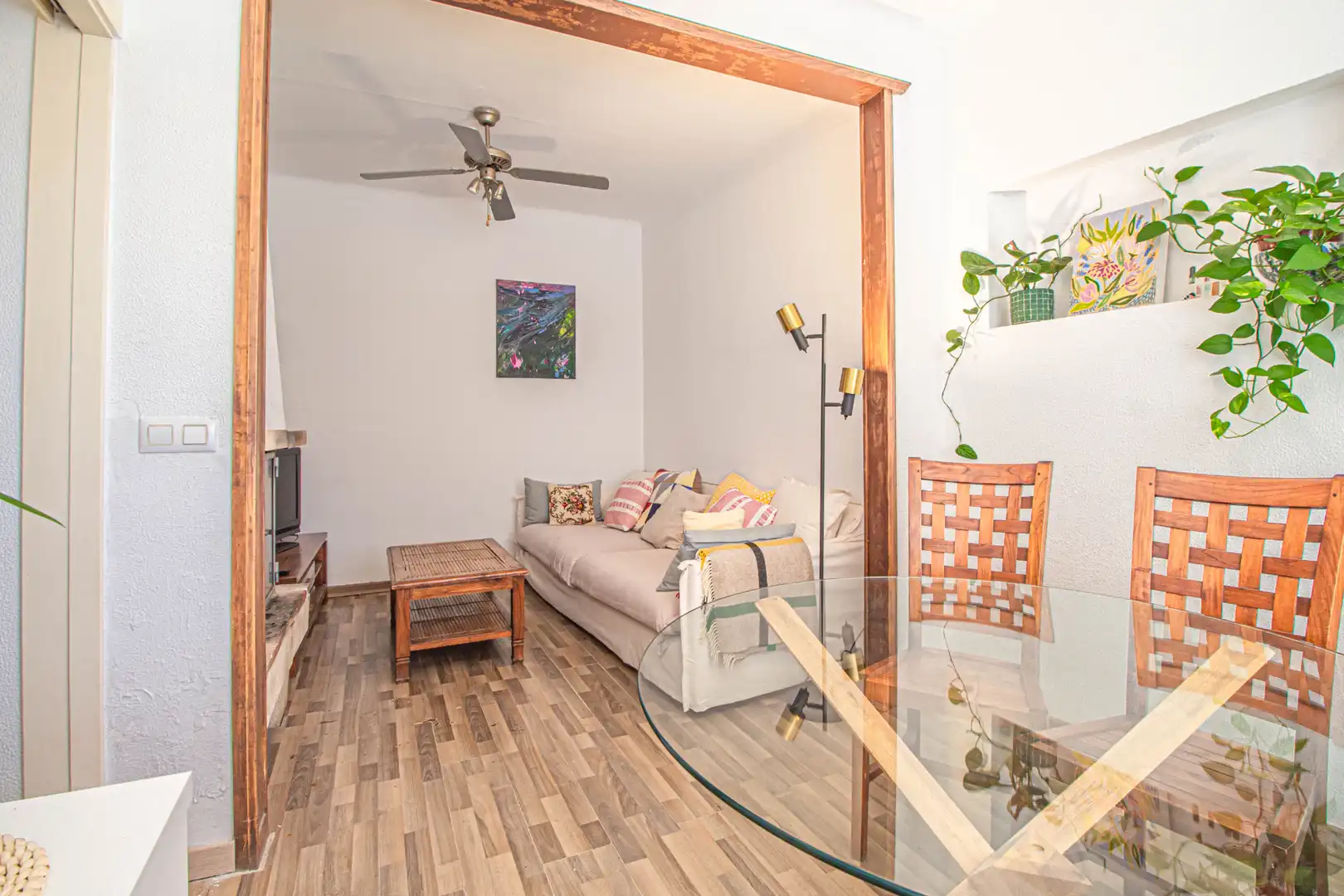 Living room of Houses for sale in Figueres  with Heating, Private garden and Internet
