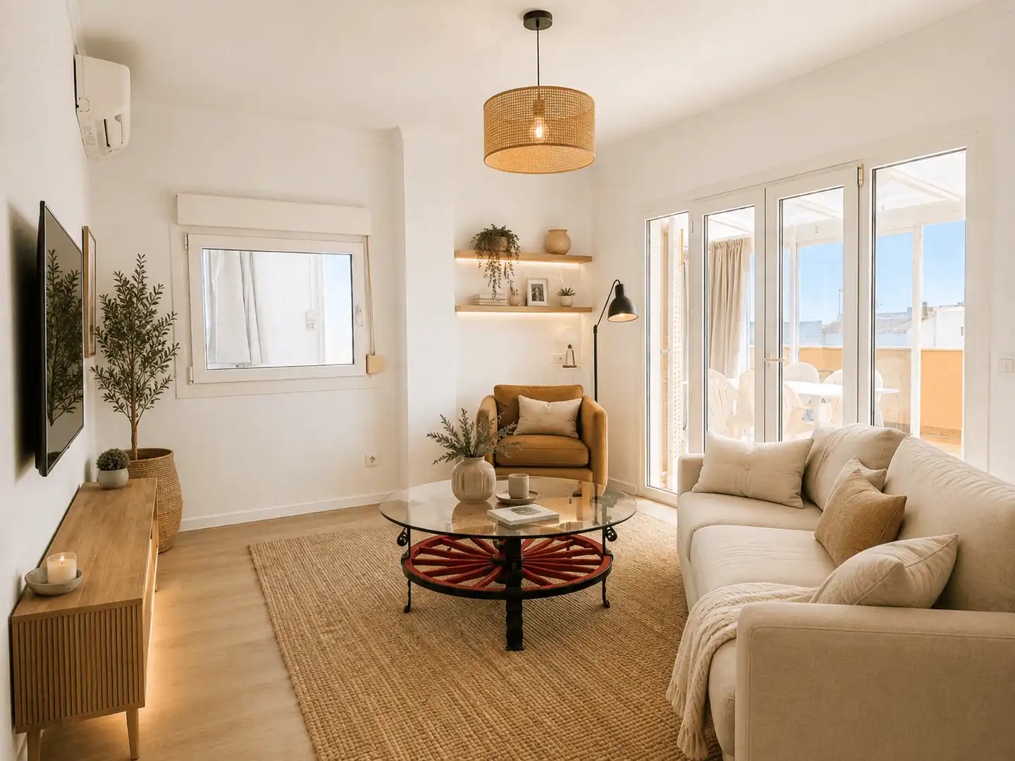 Sala de estar de Ático de alquiler en Son Servera con Aire acondicionado, Terraza y Trastero