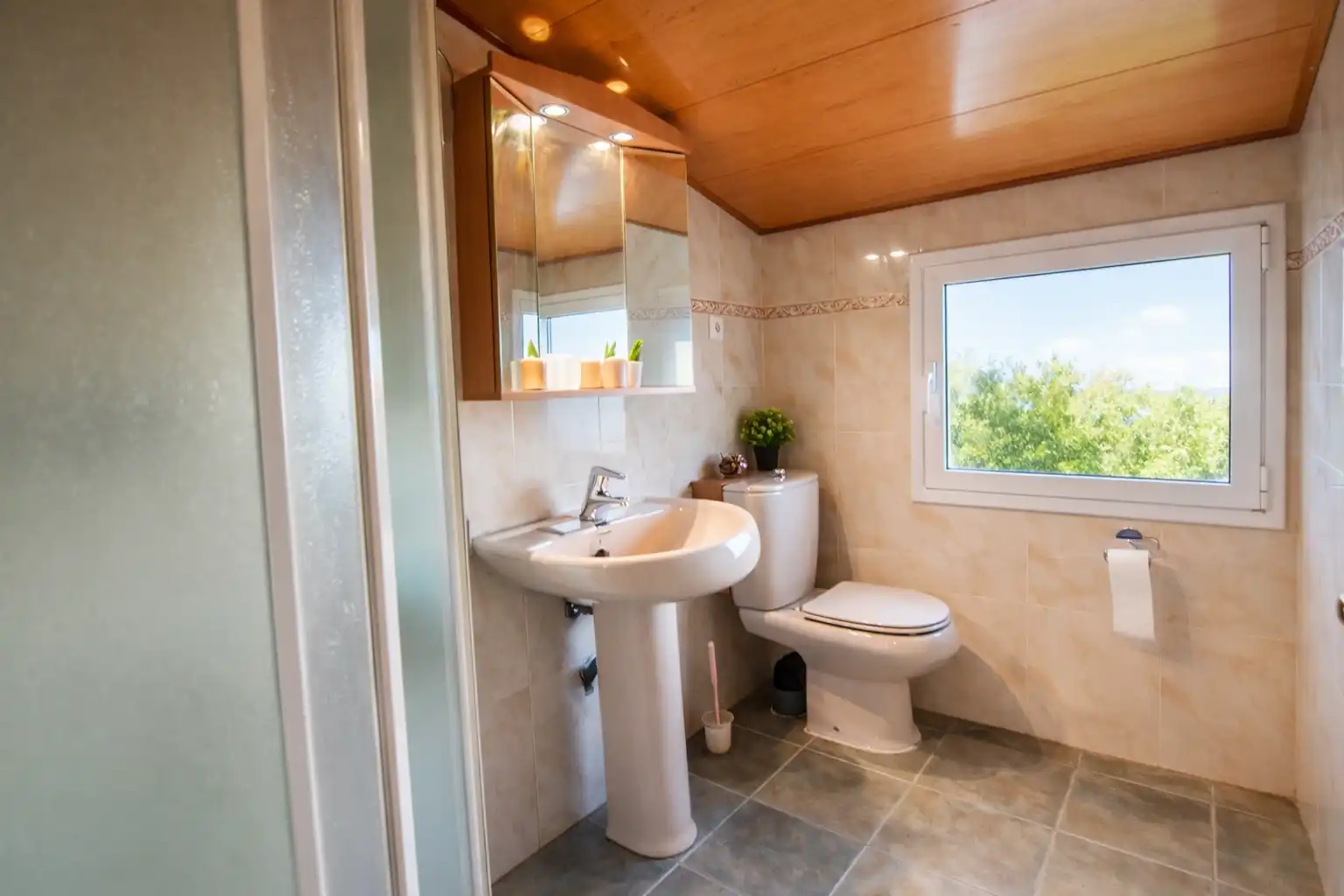 Baño de Finca rústica en venta en Santa Oliva con Jardín privado