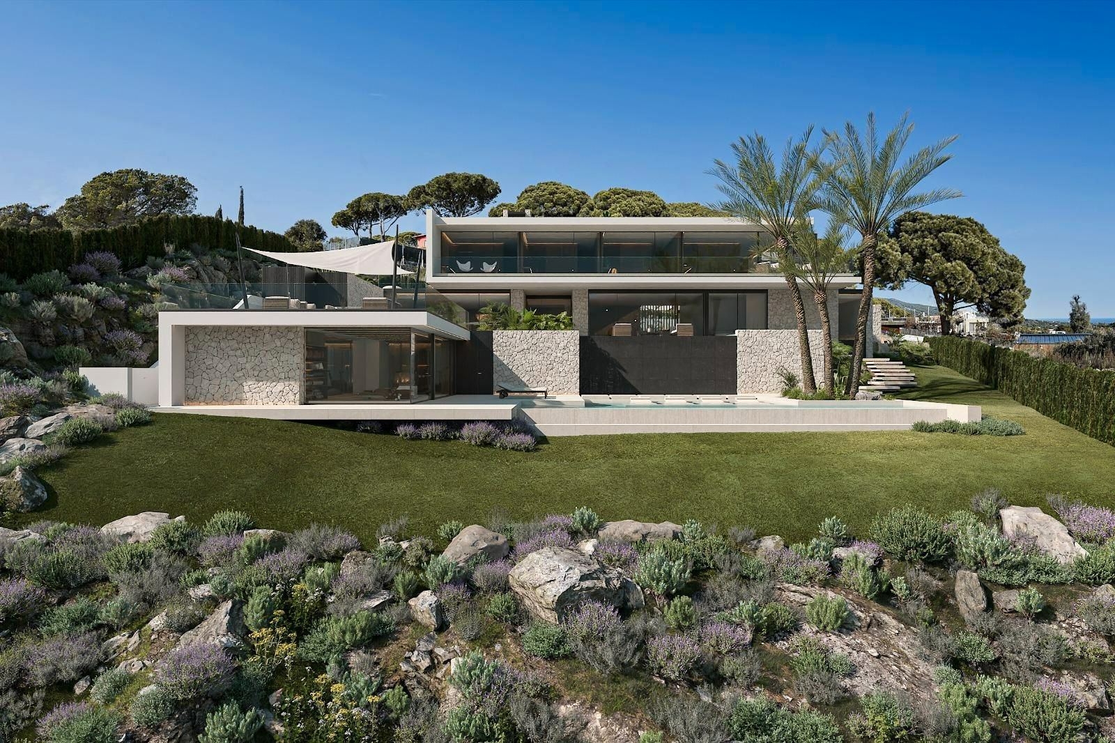 Vista exterior de Casa o xalet en venda en Sant Andreu de Llavaneres amb Aire condicionat, Calefacció i Jardí privat