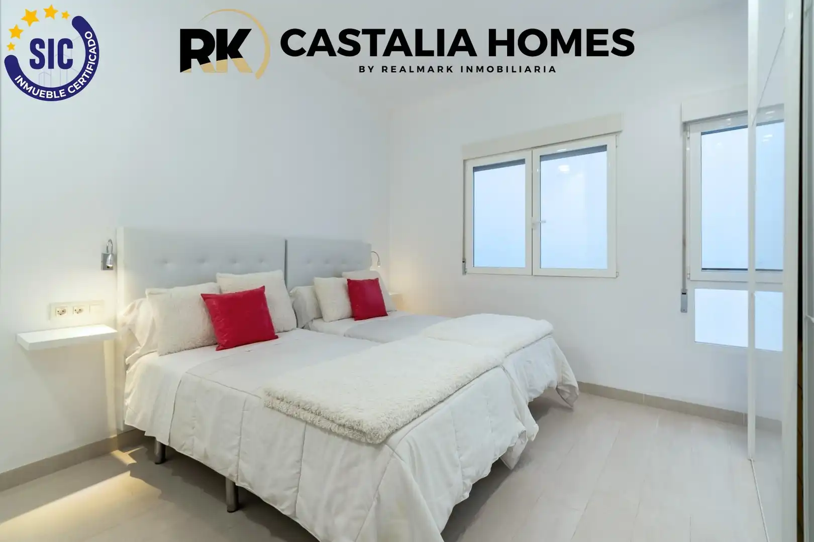 Schlafzimmer von Einfamilien-Reihenhaus zum Verkauf in Castellón de la Plana / Castelló de la Plana mit Klimaanlage, Privatgarten und Terrasse