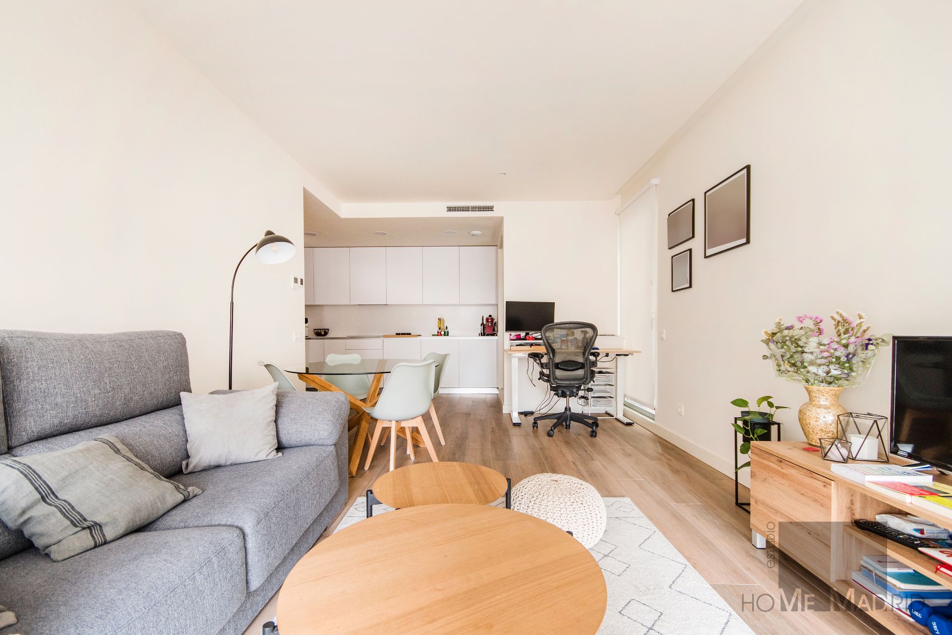 Living room of Flat for sale in  Madrid Capital  with Air Conditioner, Heating and Parquet flooring