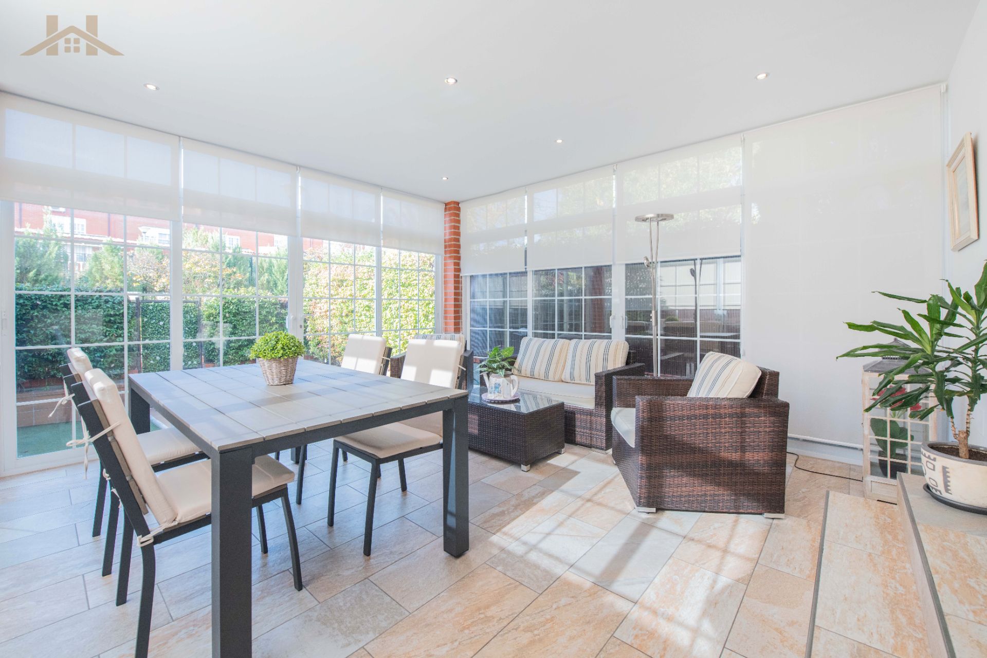 Terrace of Single-family semi-detached for sale in Tres Cantos  with Air Conditioner, Heating and Private garden