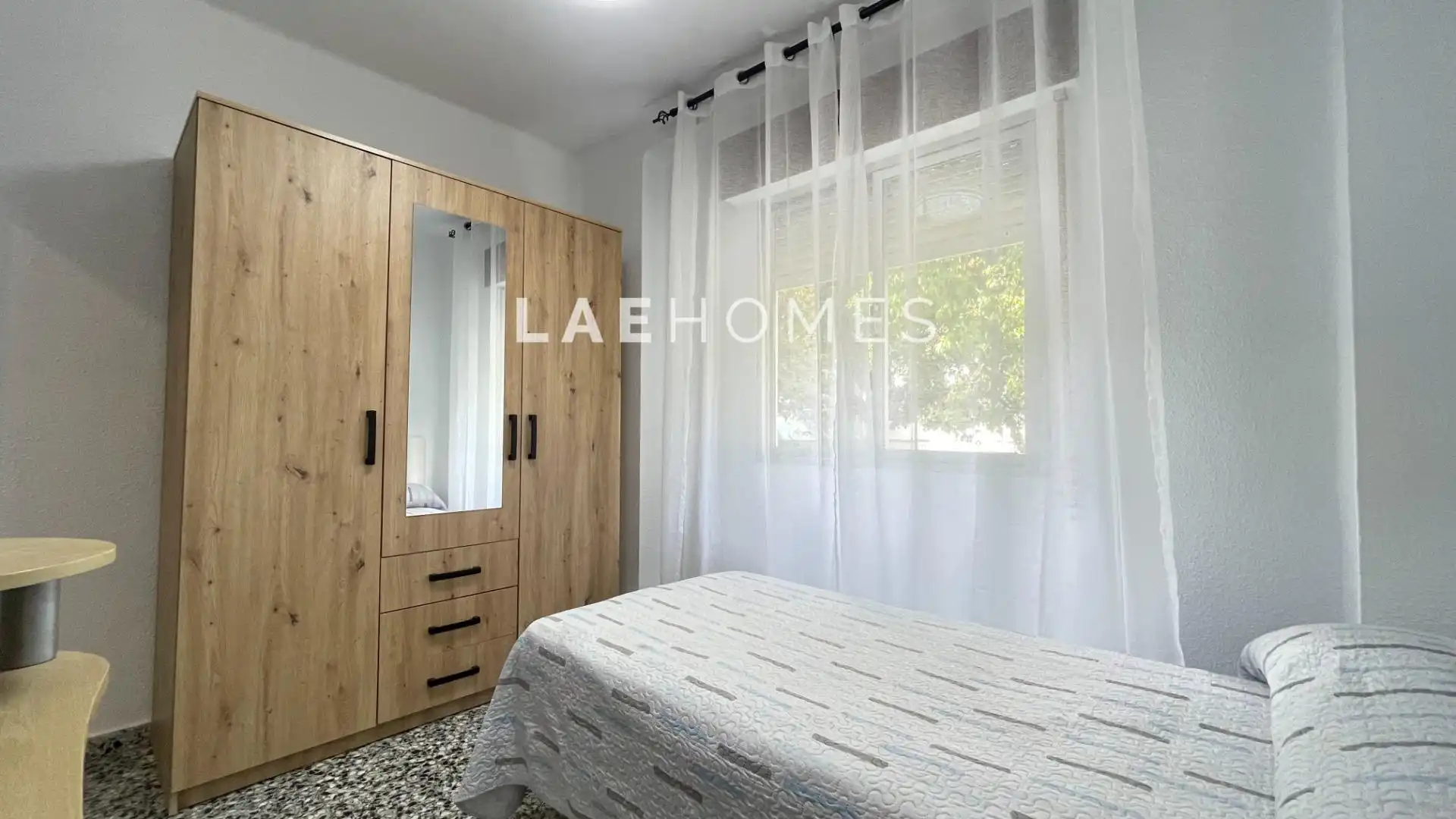 Schlafzimmer von Wohnung zur Miete in Málaga mit Klimaanlage, Heizung und Möbliert