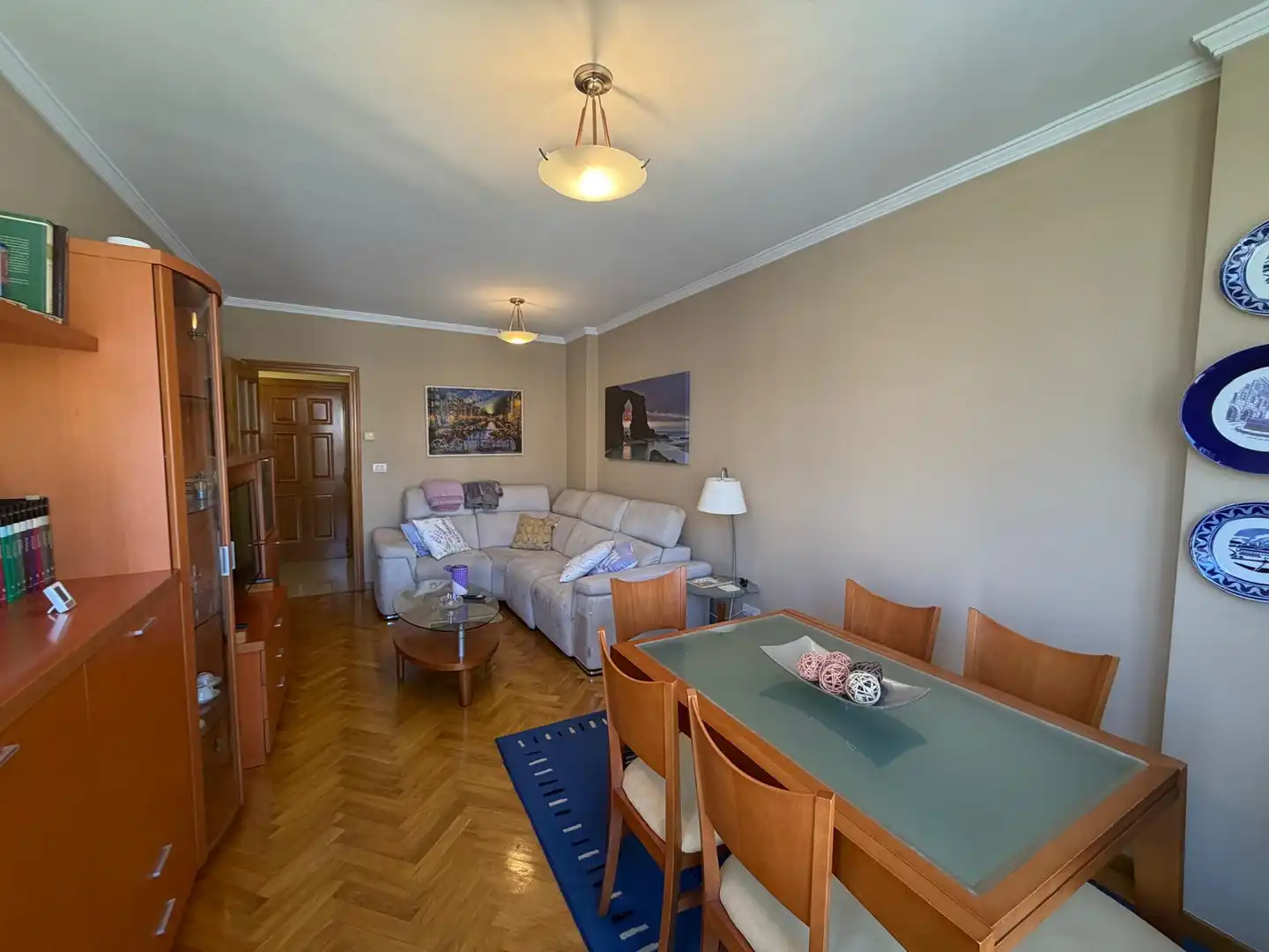Wohnzimmer von Wohnung zur Miete in Lugo mit Heizung, Parkett und Abstellraum