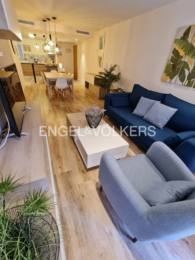 Living room of Flat for rent in Alboraya  with Air Conditioner, Heating and Parquet flooring
