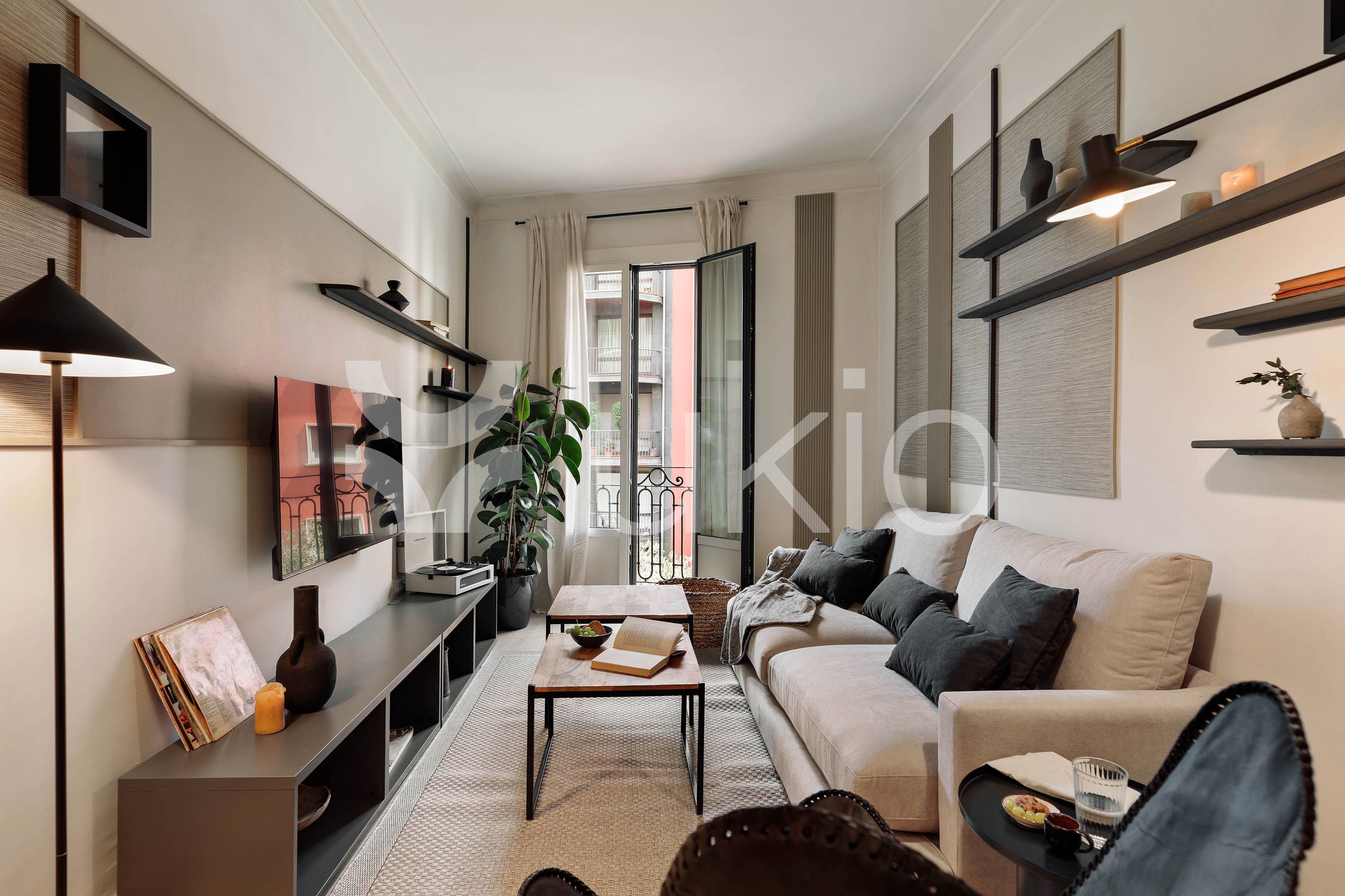 Living room of Apartment to rent in  Barcelona Capital  with Air Conditioner, Heating and Furnished