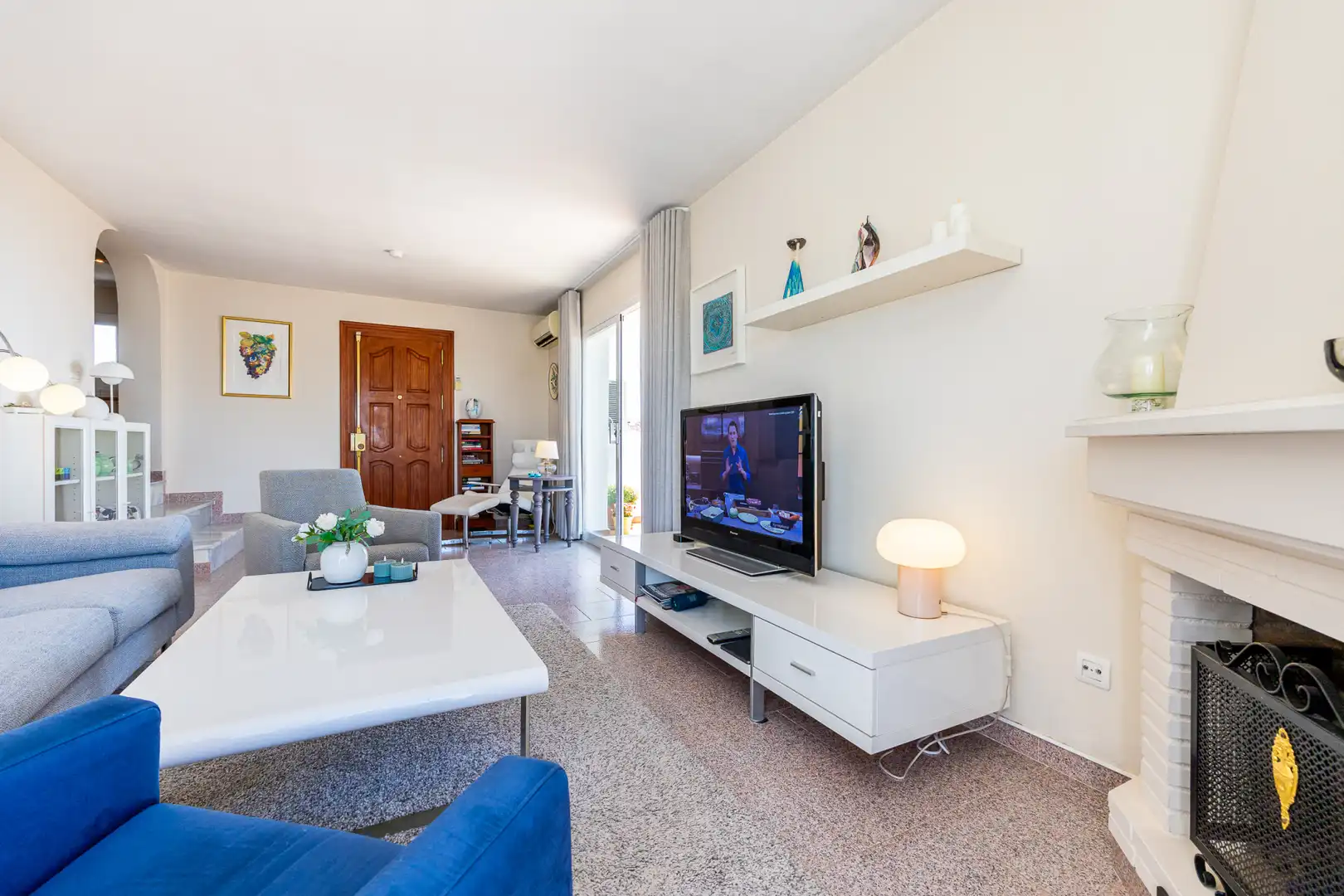 Sala d'estar de Àtic en venda en Mijas amb Aire condicionat, Terrassa i Piscina