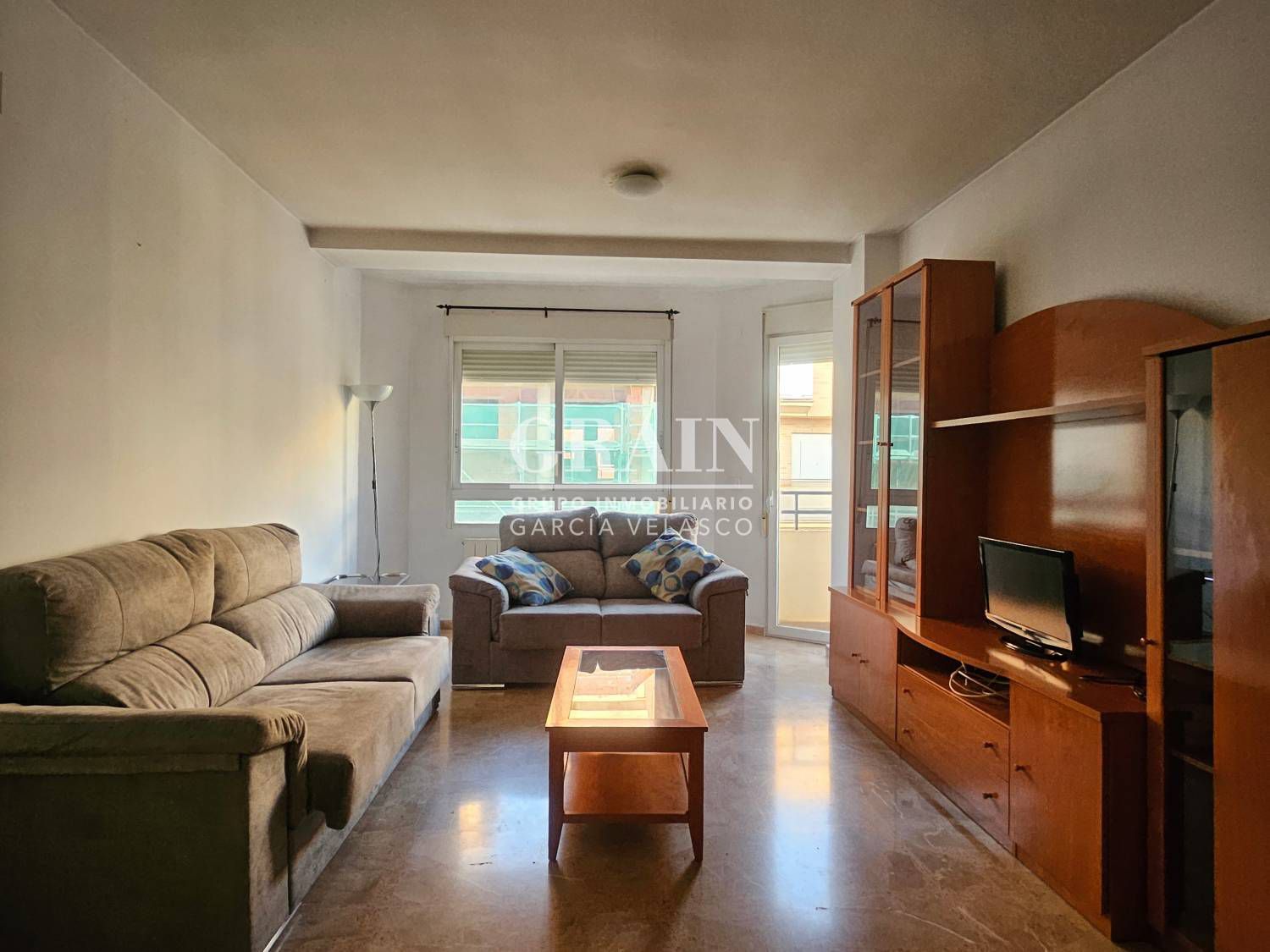 Living room of Flat for sale in  Albacete Capital  with Heating and Balcony