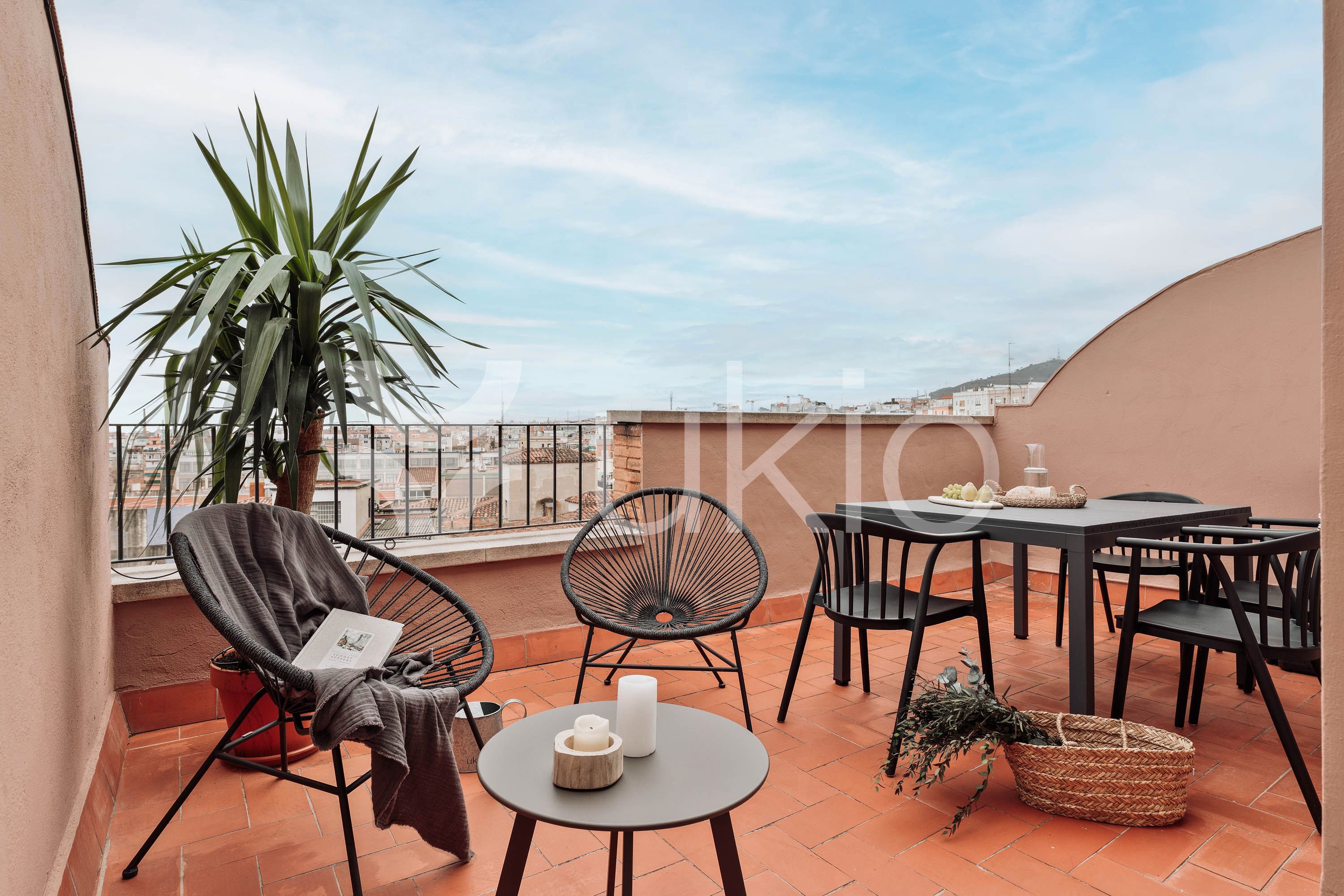 Terrace of Apartment to rent in  Barcelona Capital  with Air Conditioner, Heating and Terrace
