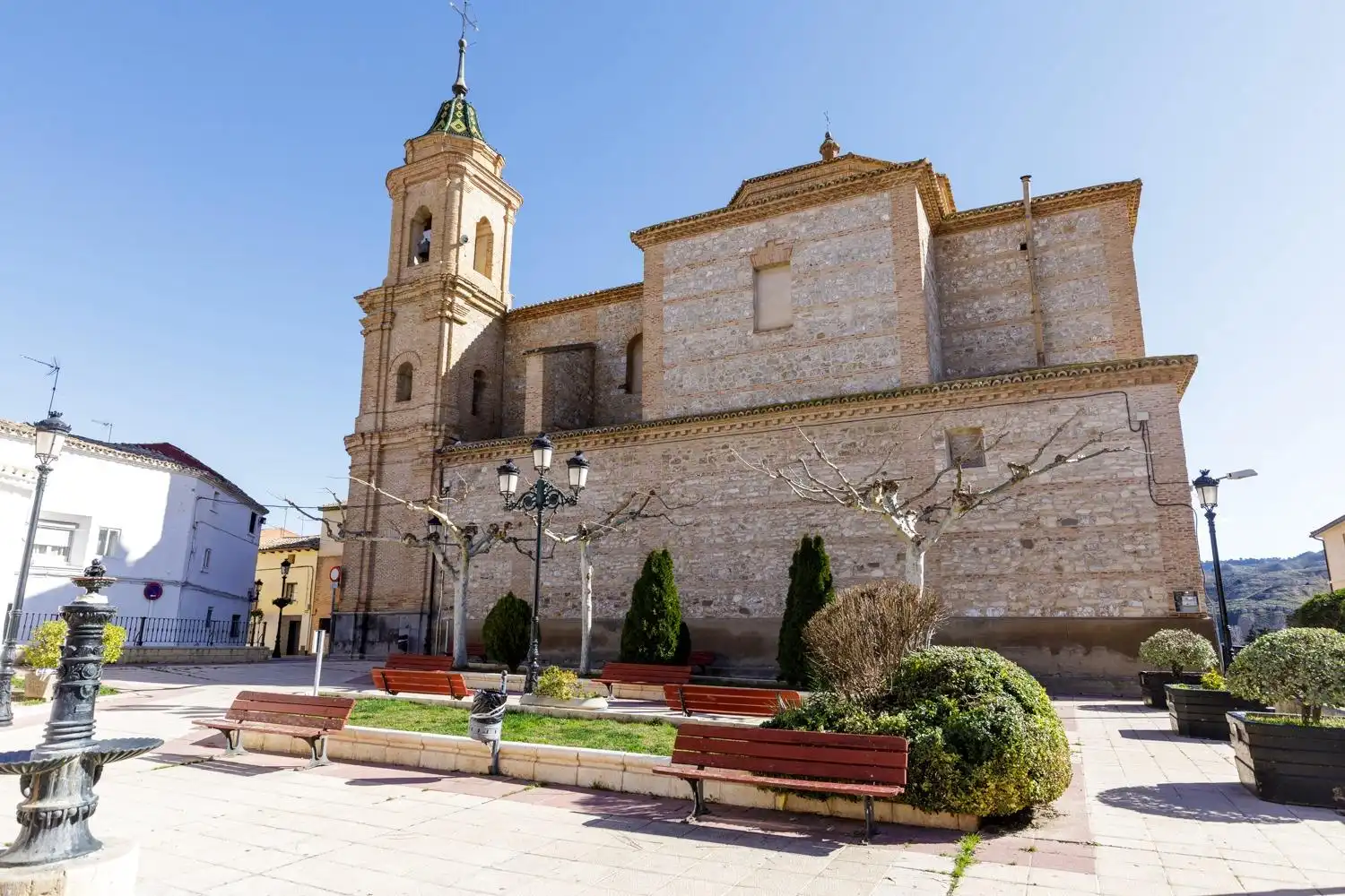 Vista exterior de Casa adosada en venda en María de Huerva amb Calefacció, Jardí privat i Terrassa