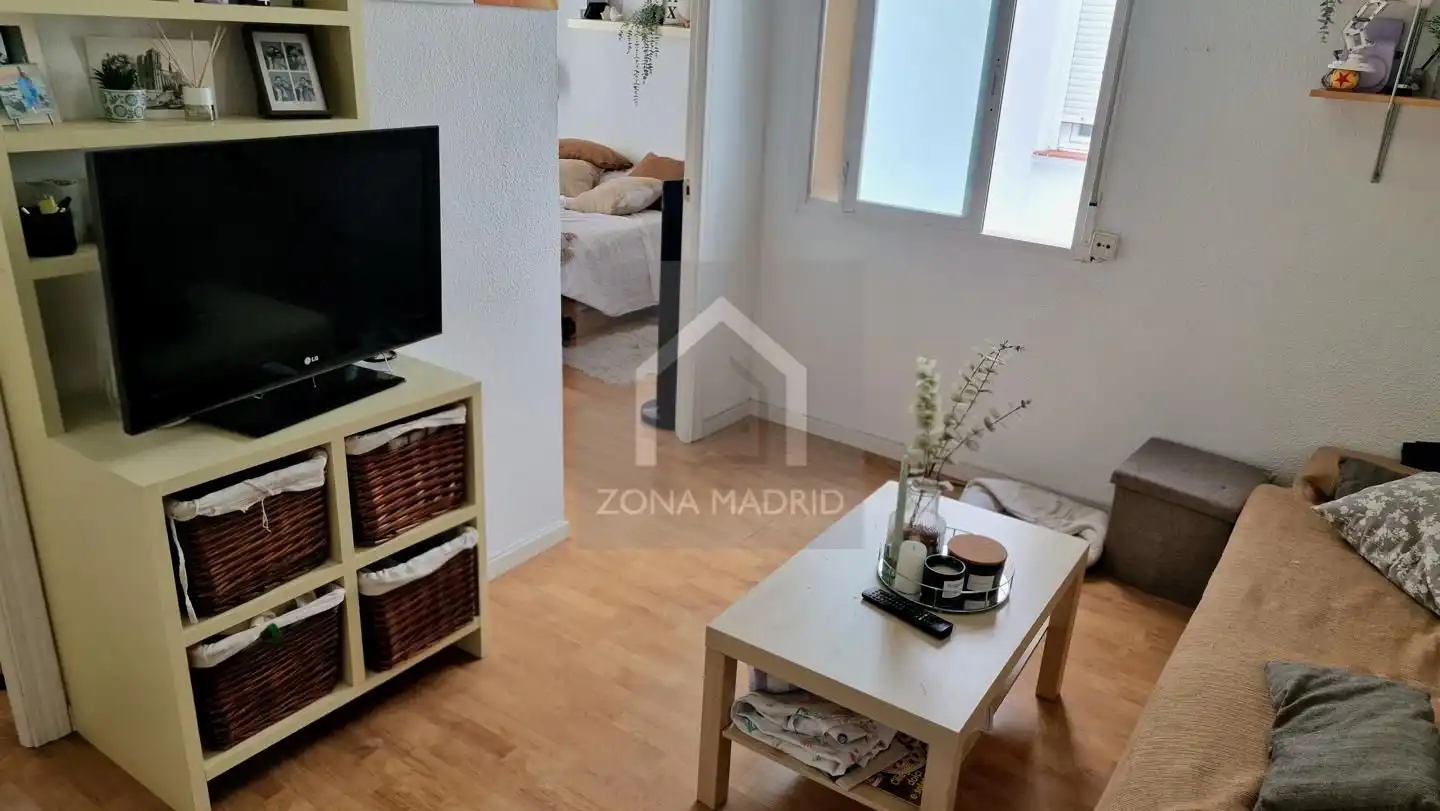 Living room of Flat for sale in Madrid  with Furnished